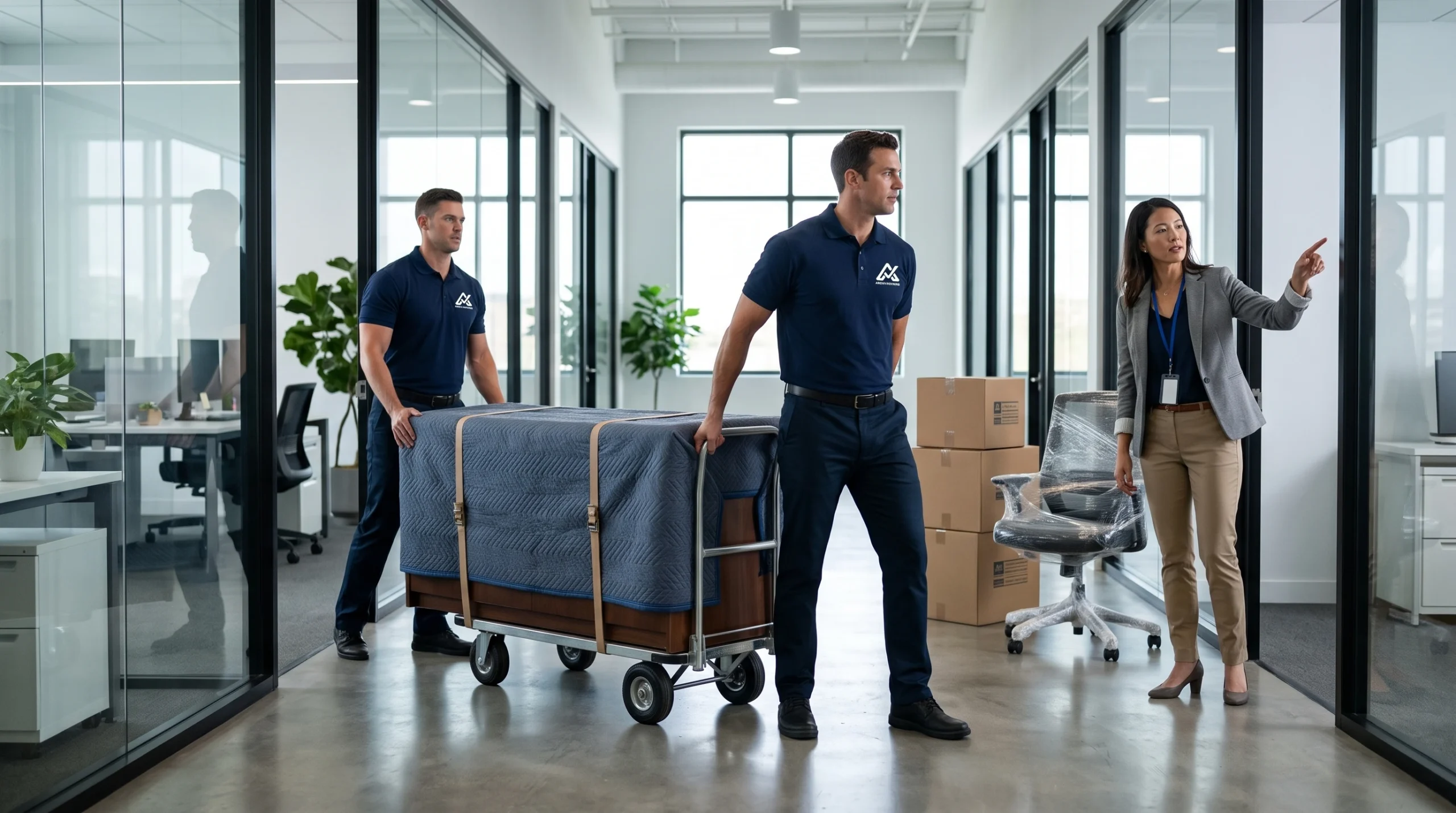Ardie's Movers relocating protected office furniture during an Arnprior commercial move