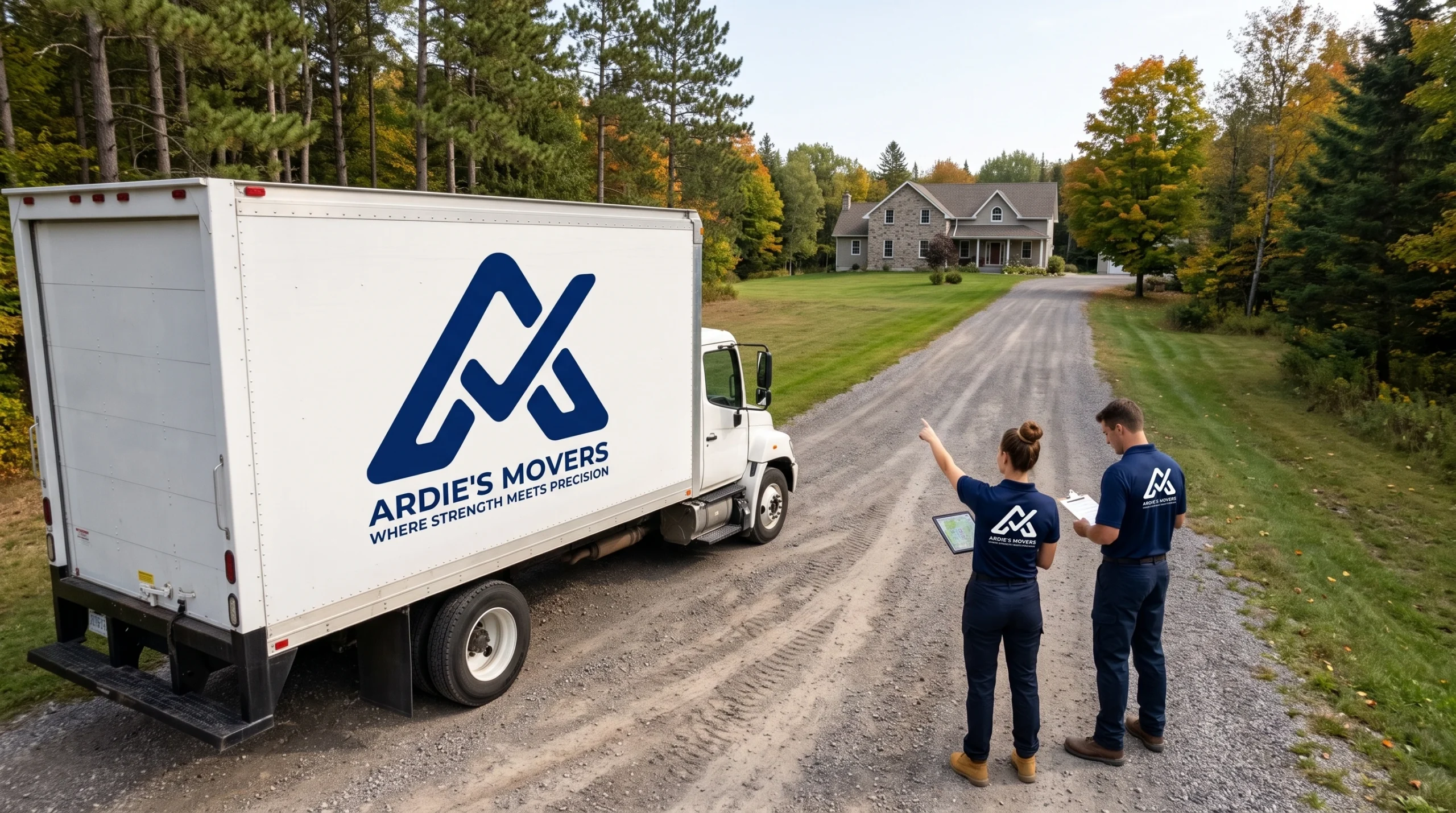 Ardie's Movers relocating protected office furniture during a Renfrew County commercial move